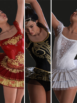 dForce Clara Ballerina Outfit Textures
