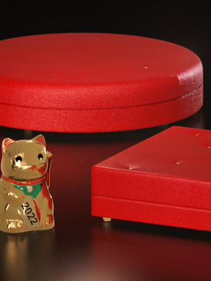 Chinese New Year Lucky Cat and Cushions Props