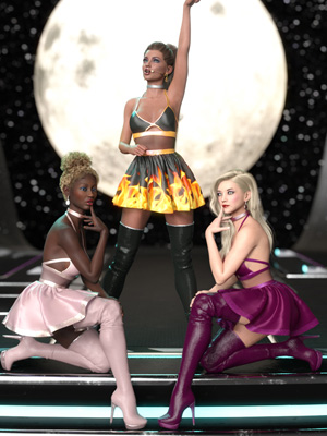dForce Diva Singer Outfit for Genesis 8 and 8.1 Females