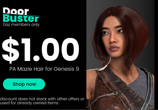 Door Buster $1.00 PA Mazie Hair for Genesis 9
