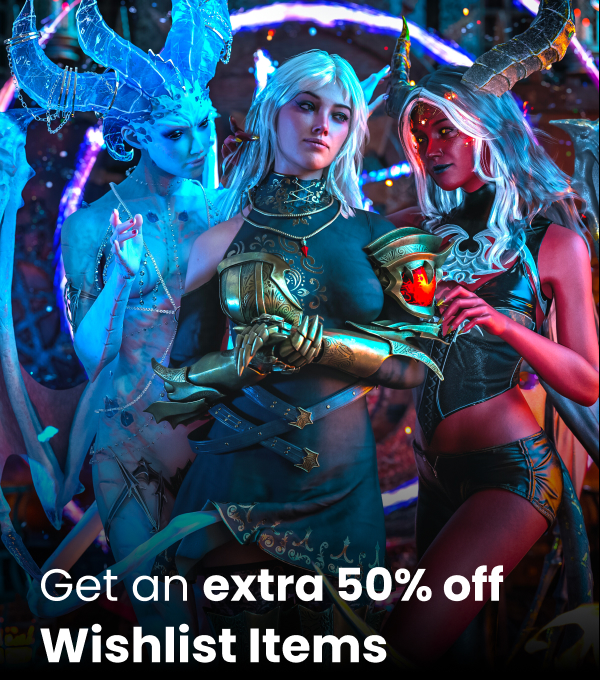Get an extra 50% off Wishlist Items