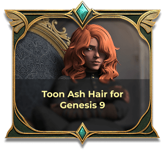 Toon Ash Hair for Genesis 9